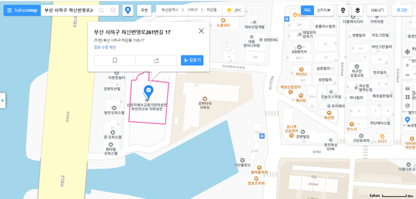 부산야고보지파 건물이 위치한 주변 약도(사진출처 : 다음 로드뷰 캡처)