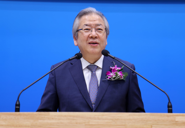 설교하는 오정호 총회장(사진 상록교회 제공)