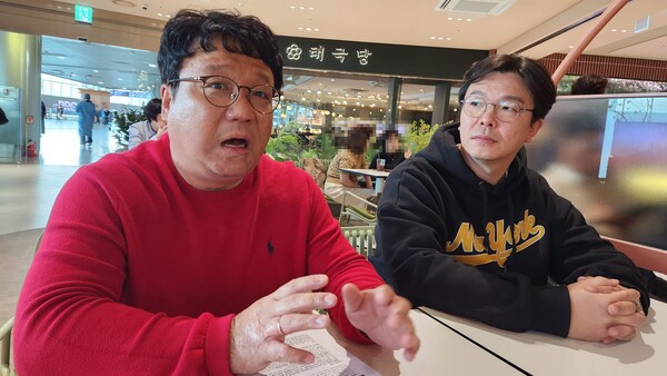 침례교단 내 동성애 대책 전담기구가 마련돼야 한다고 주장하는 김온유 목사(왼쪽)와 고보람 목사