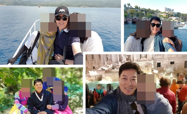 여신도들과 함께한 조종성 교주